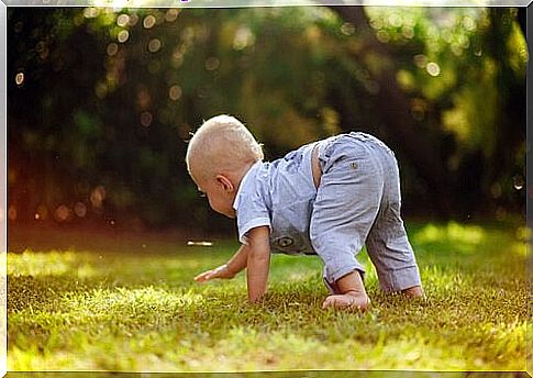 Baby crawling