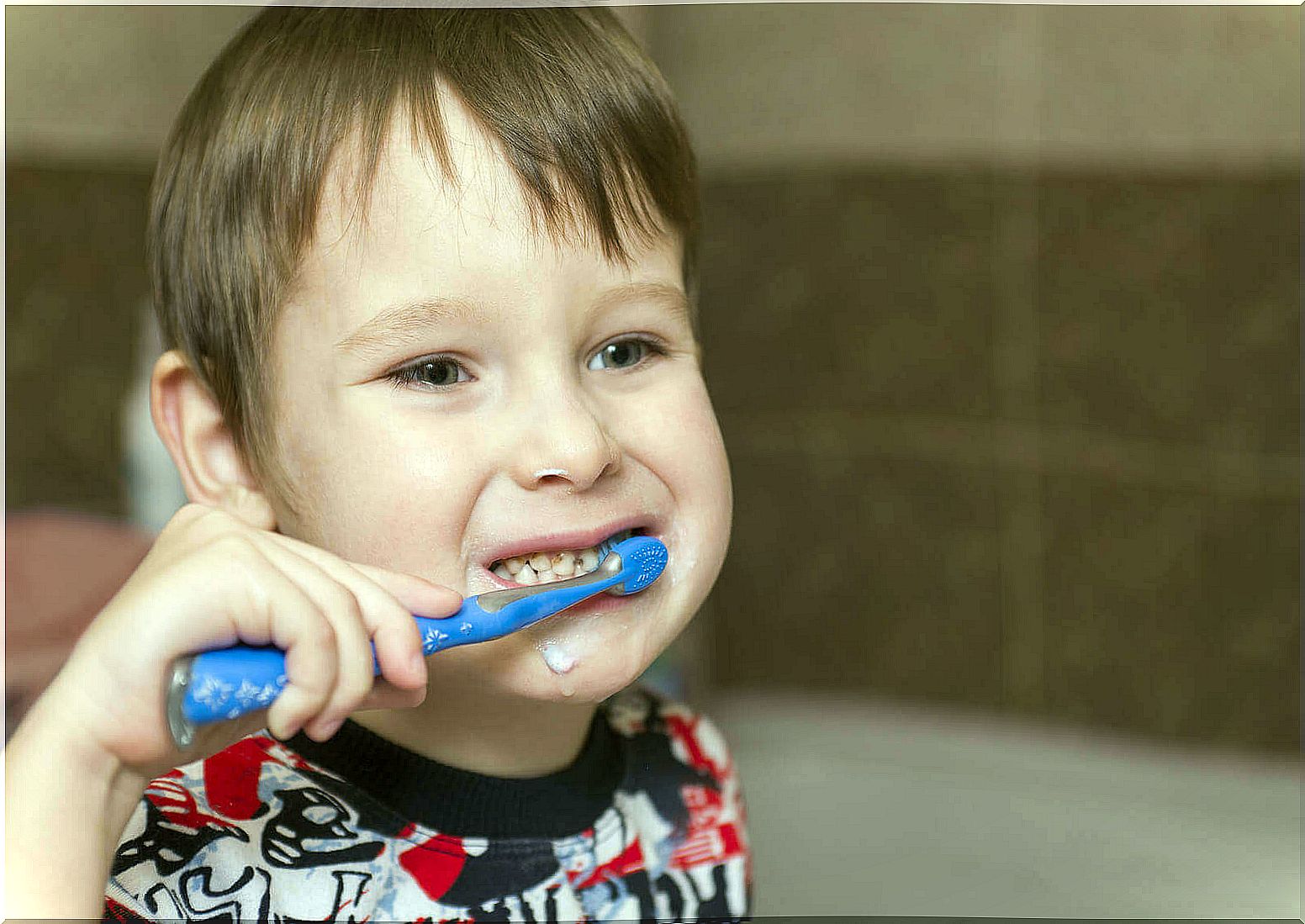 The child's sensitive teeth