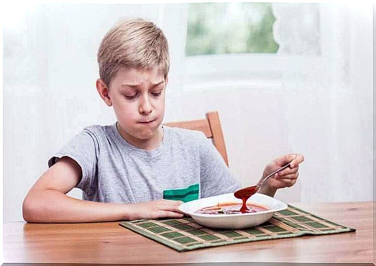 Selective eating of a child